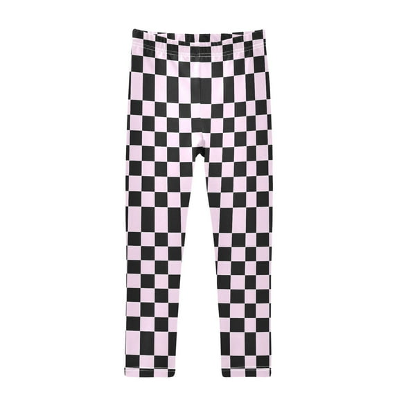 joogoo Girls' Leggings Checkered Print Yoga Pants 9-10T