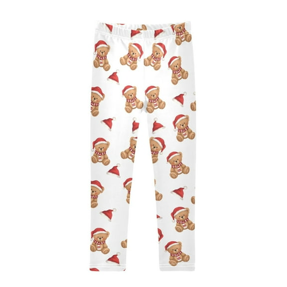 joogoo Girls' Leggings Christmas Bears Yoga Pants 6T