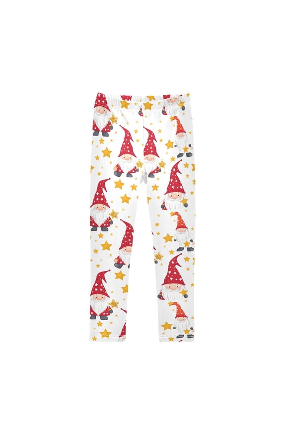Girls' Leggings Christmas Gnomes Stars Yoga Pants 6T