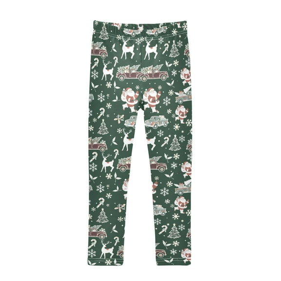joogoo Girls' Leggings Christmas Tree Reindeer Yoga Pants 6T