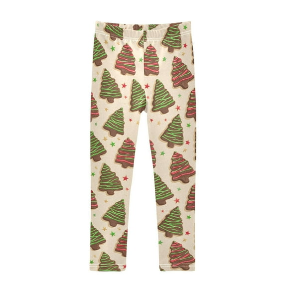 joogoo Girls' Leggings Christmas Tree Stars Yoga Pants 6T