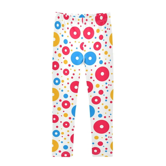 joogoo Girls' Leggings Circle Polka Dots Yoga Pants 6T