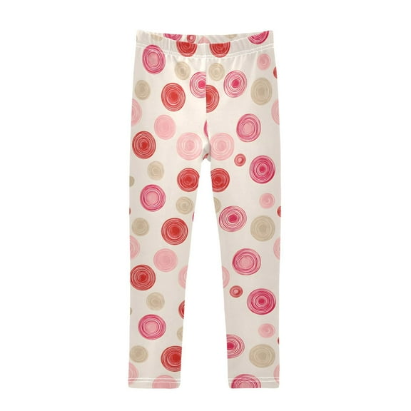 joogoo Girls' Leggings Circles Yoga Pants 7-8T
