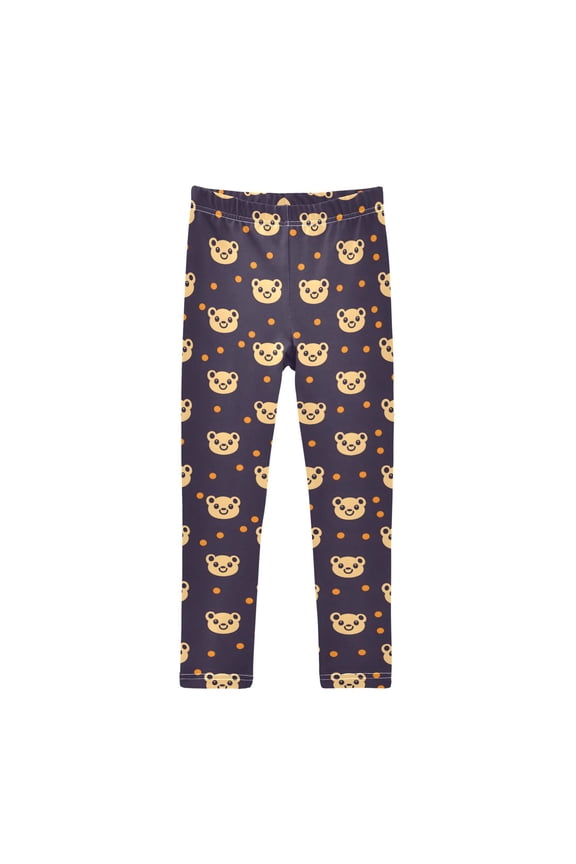 Girls' Leggings Cute Bears Dots Yoga Pants 4T