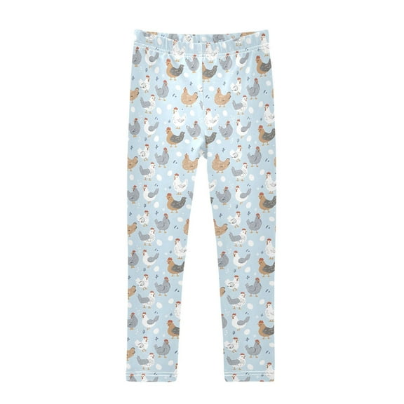 joogoo Girls' Leggings Cute Chickens Eggs Yoga Pants 6T
