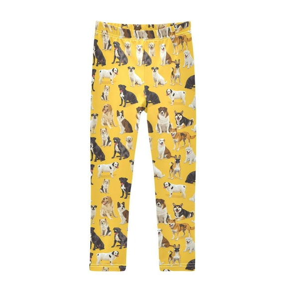 joogoo Girls' Leggings Cute Different Dogs Yoga Pants 5T
