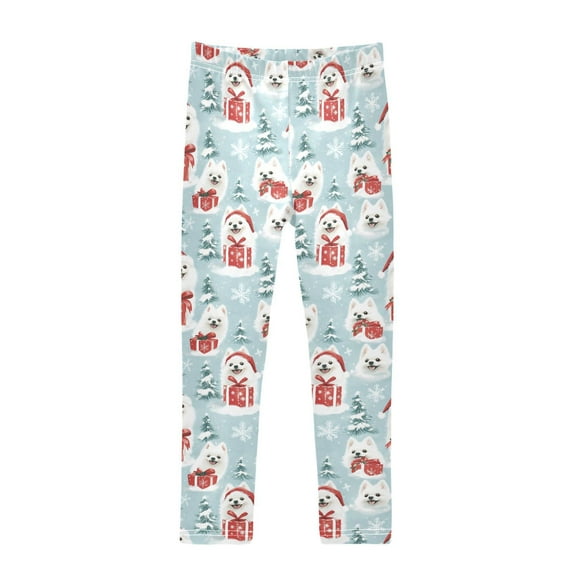 joogoo Girls' Leggings Cute Dogs Christmas Gift Yoga Pants 6T