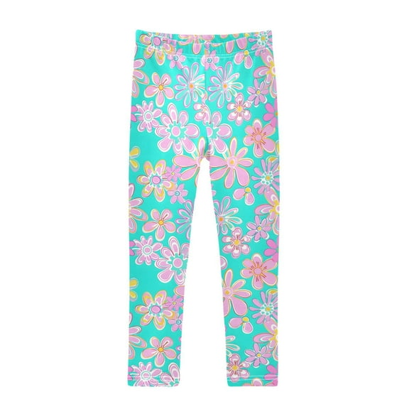 joogoo Girls' Leggings Cute Floral Yoga Pants 6T