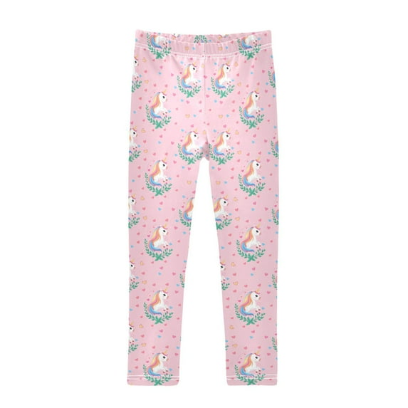 joogoo Girls' Leggings Cute Unicorn Yoga Pants 9-10T