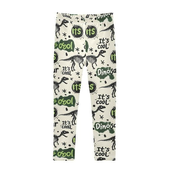 joogoo Girls' Leggings Dinosaur Graffiti Yoga Pants 6T