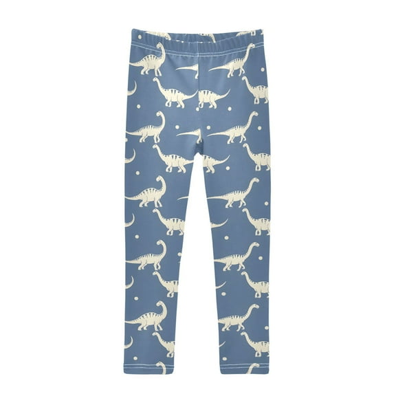 joogoo Girls' Leggings Dinosaur Silhouettes Blue Yoga Pants 6T