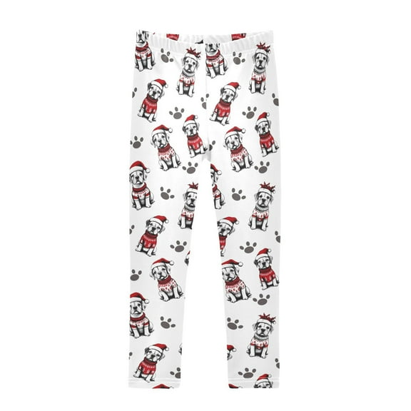 joogoo Girls' Leggings Dog Christmas Yoga Pants 5T