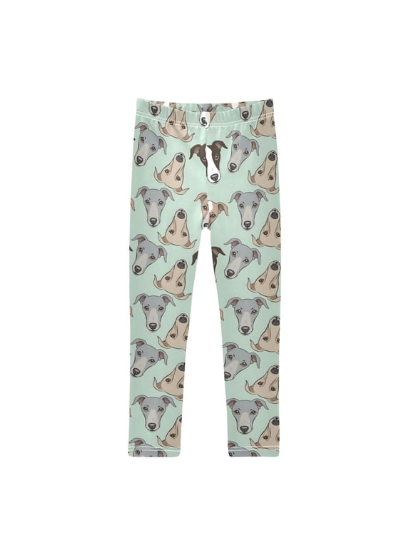 Girls' Leggings Dogs Cartoon Heads Yoga Pants 7-8T
