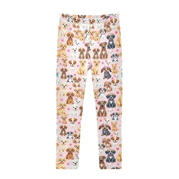 joogoo Girls' Leggings Dogs Cute Yoga Pants 6T