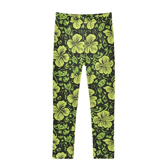 joogoo Girls' Leggings Elegant Tropical Floral-h7 Yoga Pants 6T
