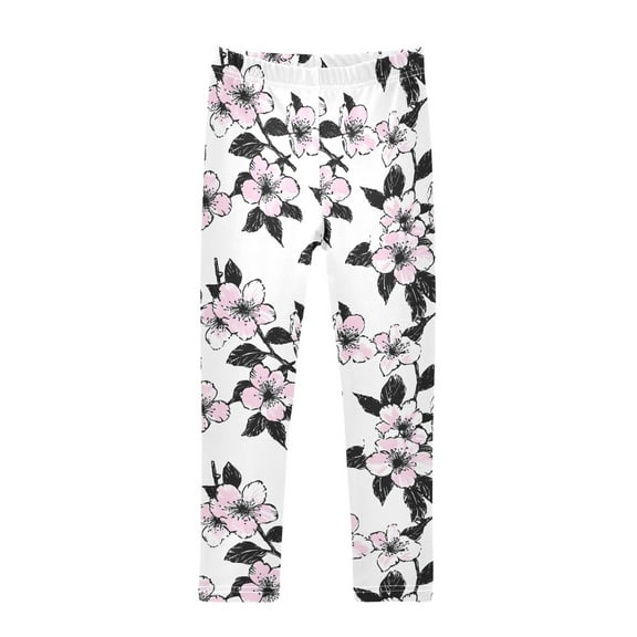 joogoo Girls' Leggings Flowers Yoga Pants 9-10T
