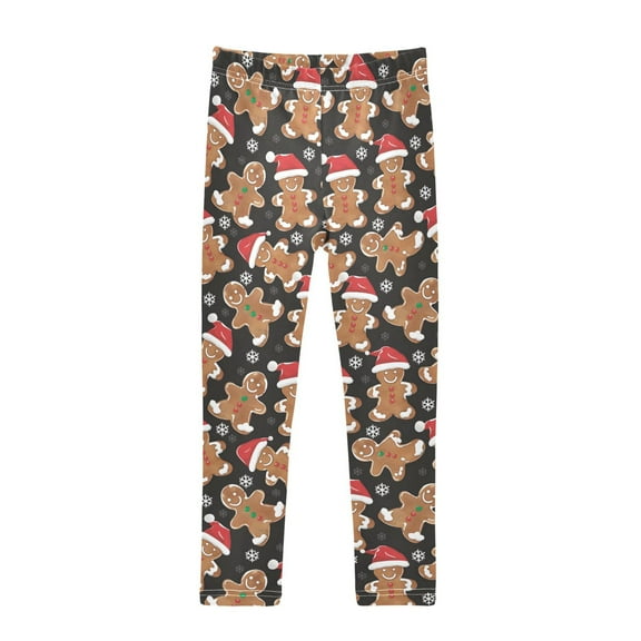joogoo Girls' Leggings Gingerbread Man Christmas Yoga Pants 6T