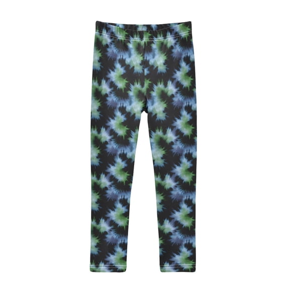 joogoo Girls' Leggings Green Tie Dye Yoga Pants 6T