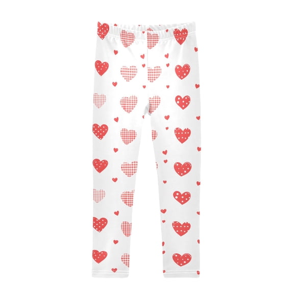 joogoo Girls' Leggings Heart Pattern Yoga Pants 6T