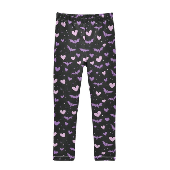 joogoo Girls' Leggings Hearts Bats Yoga Pants 6T
