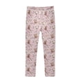 thumbnail image 1 of joogoo Girls' Leggings Highland Cattle Roses Yoga Pants 7-8T, 1 of 8