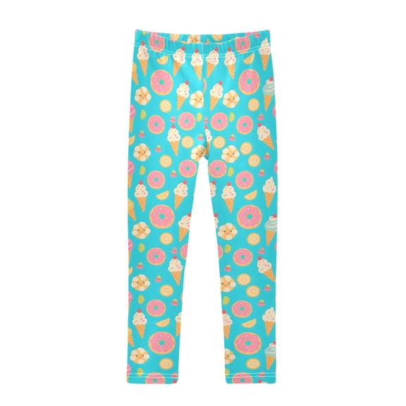 joogoo Girls' Leggings Ice Cream Donuts Yoga Pants 6T