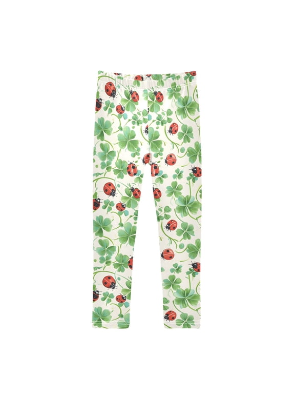 Girls' Leggings Ladybugs Clover Flower Yoga Pants 6T