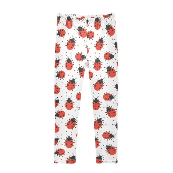 joogoo Girls' Leggings Ladybugs Polka Dots Yoga Pants 6T