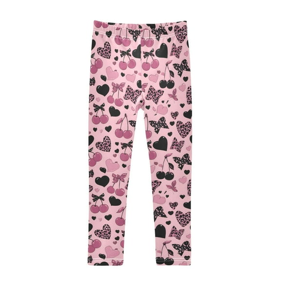 joogoo Girls' Leggings Leopard Hearts Yoga Pants 6T