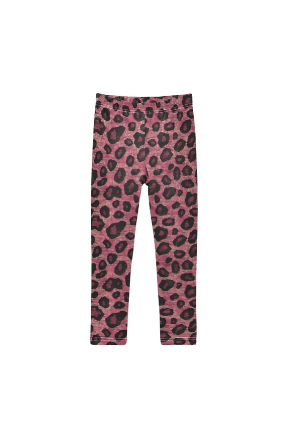 Girls' Leggings Leopard Red Yoga Pants 4T
