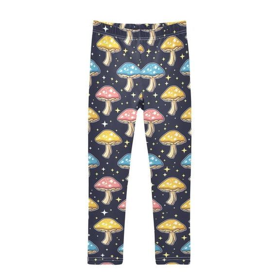 joogoo Girls' Leggings Mushrooms Stars Yoga Pants 6T
