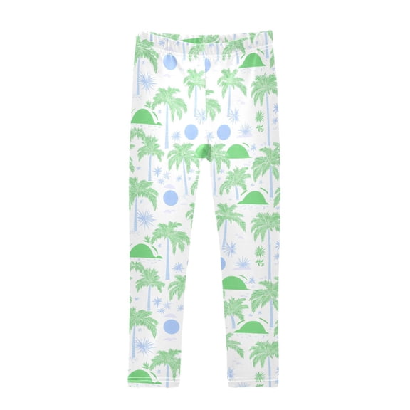 joogoo Girls' Leggings Palm Trees-a3 Yoga Pants 7-8T