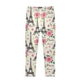 thumbnail image 1 of joogoo Girls' Leggings Paris Tower Flowers Yoga Pants 5T, 1 of 8