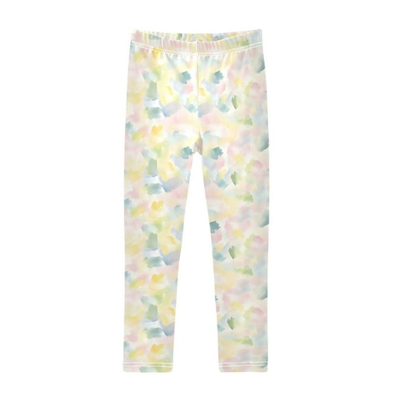 joogoo Girls' Leggings Pastel Tie Dye Yoga Pants 9-10T