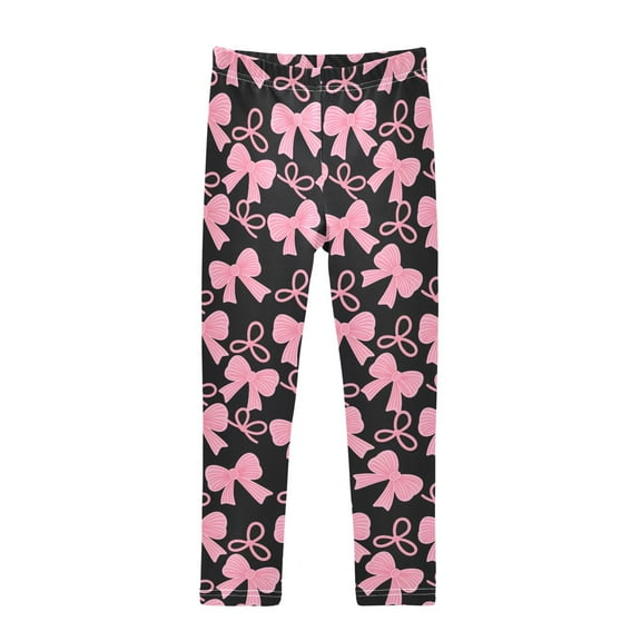 joogoo Girls' Leggings Pink Bows Yoga Pants 6T