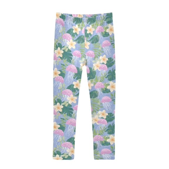 joogoo Girls' Leggings Pink Jellyfish Pattern Yoga Pants 6T