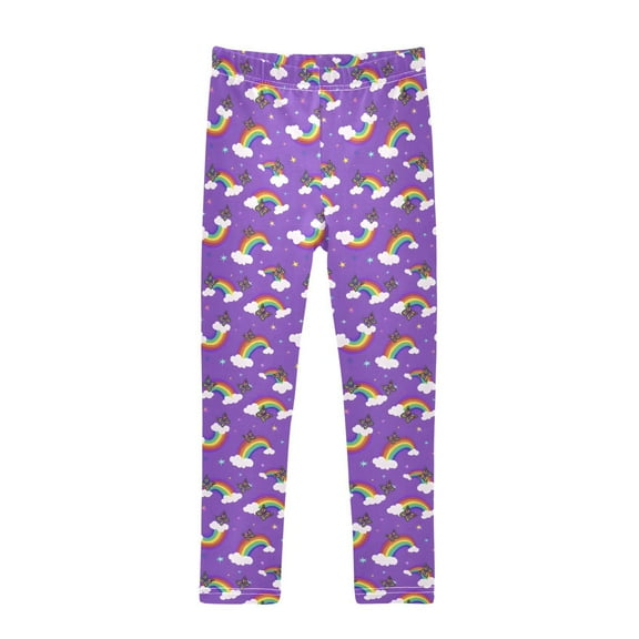 joogoo Girls' Leggings Rainbows Butterfly Yoga Pants 6T
