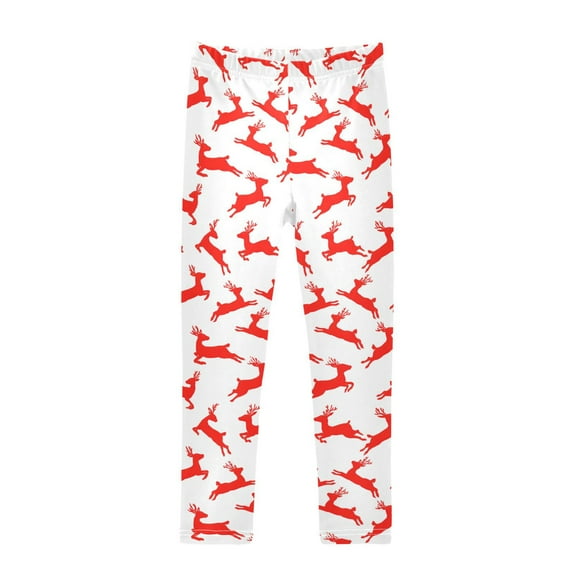 joogoo Girls' Leggings Reindeers Christmas Yoga Pants 6T