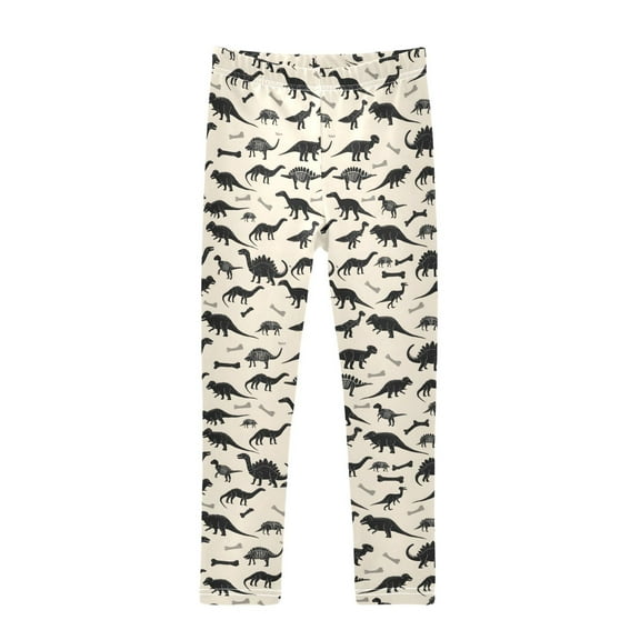joogoo Girls' Leggings Retro Dinosaurs Yoga Pants 6T