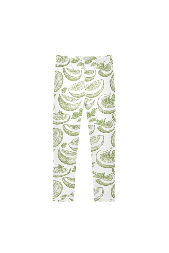 Girls' Leggings Retro Fruits Drawing Yoga Pants 6T