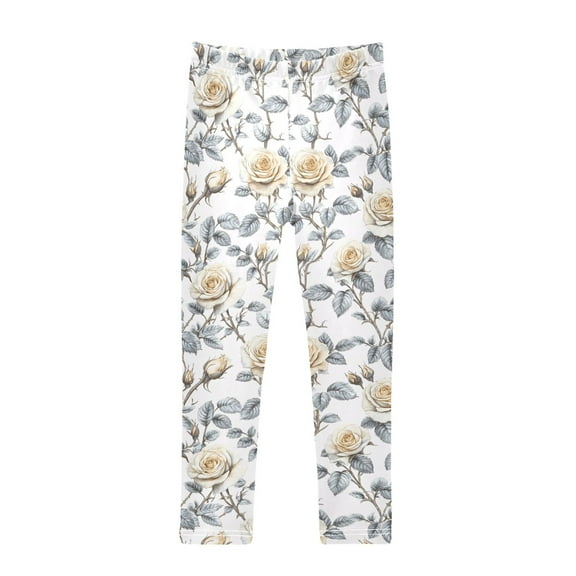 joogoo Girls' Leggings Roses Flowers-i7 Yoga Pants 9-10T