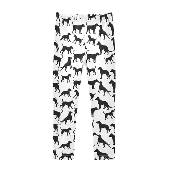 joogoo Girls' Leggings Silhouette Dogs Yoga Pants 9-10T