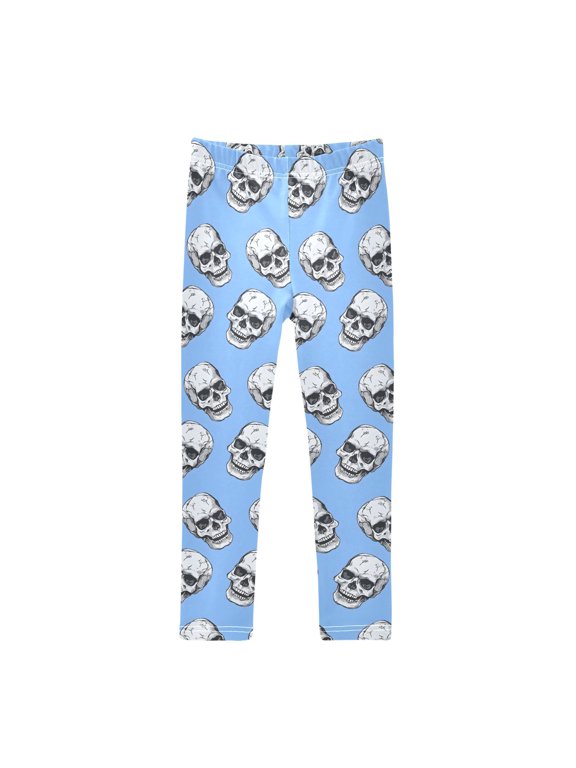 Girls' Leggings Skeleton Skull Head Yoga Pants 4T