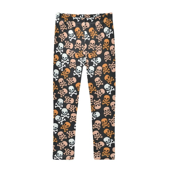 joogoo Girls' Leggings Skulls Yoga Pants 7-8T