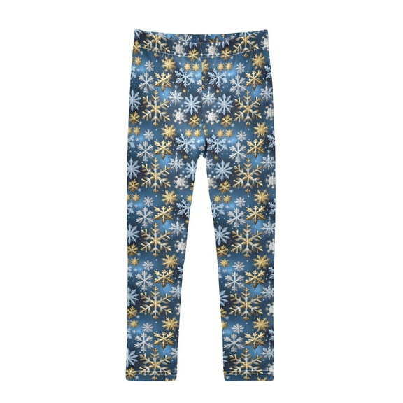 joogoo Girls' Leggings Snowflakes Yoga Pants 6T