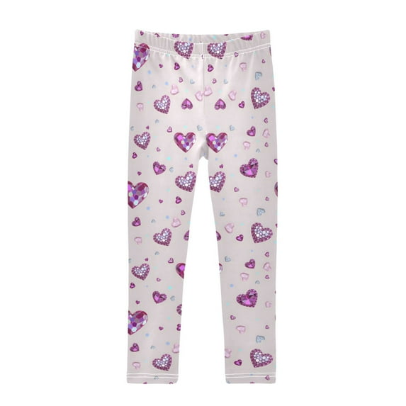 joogoo Girls' Leggings Sparkling Hearts Yoga Pants 4T