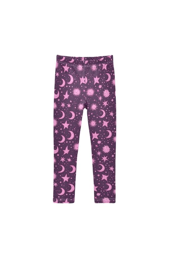 Girls' Leggings Stars Boho Moon Yoga Pants 6T
