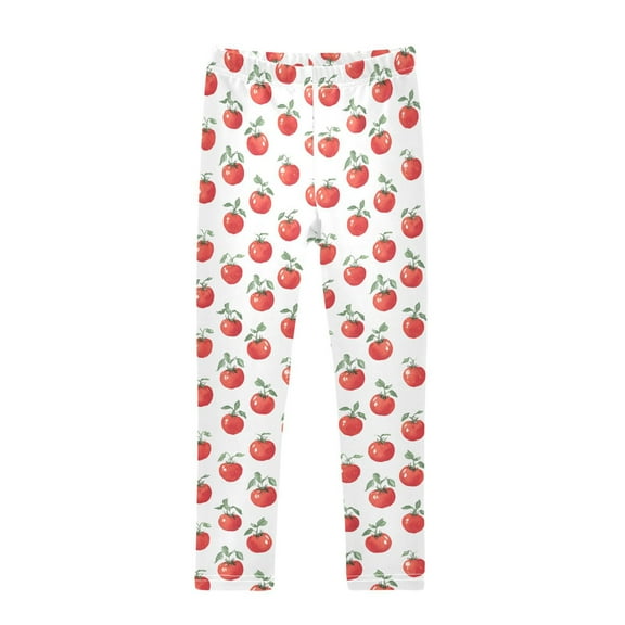 joogoo Girls' Leggings Tomatoes Yoga Pants 7-8T