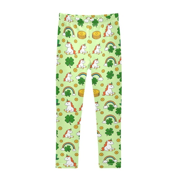 joogoo Girls' Leggings Unicorn and Rainbow Yoga Pants 6T