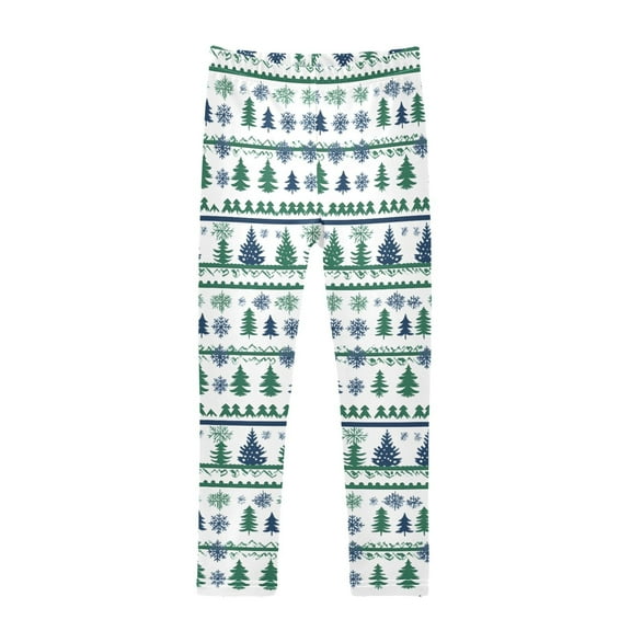 joogoo Girls' Leggings Winter Christmas Trees Yoga Pants 6T